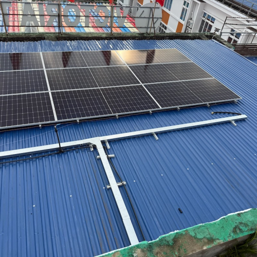 Đi dây DC, Công ty Hanogen lắp 150kwp điện năng lượng áp mái
