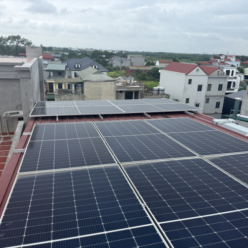Cty NLMT Hanogen lắp đặt điện năng lượng nhà dân 10kwp lưu trữ