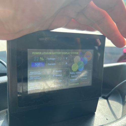 Hanogen cc pin Lithium 51.2V 200Ah xe điện du lịch, đồng hồ hiển thị